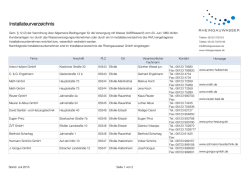 Installateurverzeichnis
