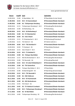 Spielplan als PDF-Dokument herunterladen - SG Nieder