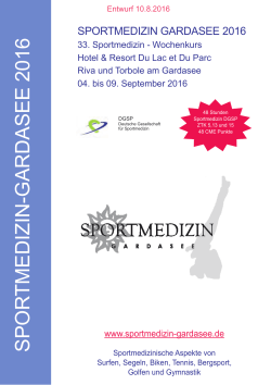 Hauptprogramm 2016 - sportmedizin gardasee 2016