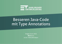 Besseren Java-Code mit Type Annotations