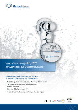 Ventilzähler Kompakt „ECO” - Wasser