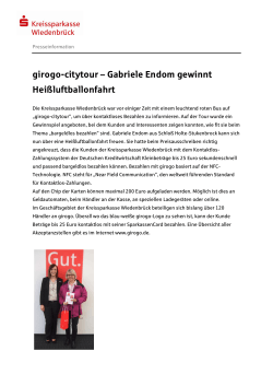 girogo-citytour – Gabriele Endom gewinnt Heißluftballonfahrt