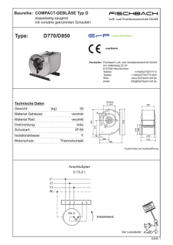 D770/D850 Type - Fischbach GmbH Lüftungstechnik und