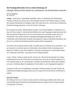 160726 Fluxbag Launch Pressemitteilung DE