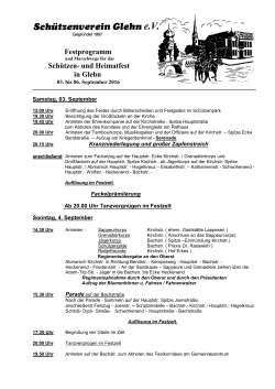 Schützenfest Programm 2016