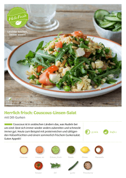 Herrlich frisch: Couscous-Linsen-Salat