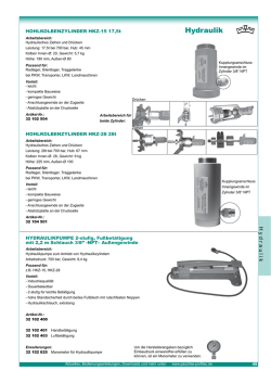 Hydraulik - PASCHKE PROFITEC GmbH