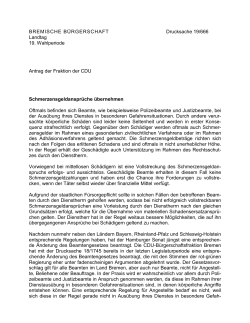 Antrag der Fraktion der CDU