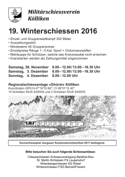 19. Winterschiessen 2016