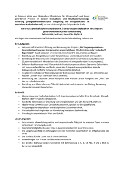 einer wissenschaftlichen Mitarbeiterin / eines wissenschaftlichen