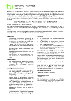 einer Projektleiterin/eines Projektleiters in der IT