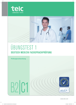 Übungstest telc Deutsch B2|C1 Medizin Fachsprachprüfung
