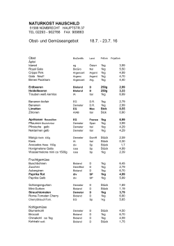 finden Sie unsere Obst-u.Gemüseliste
