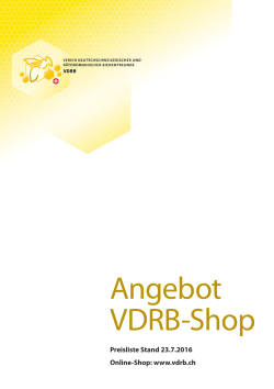 Angebot VDRB-Shop