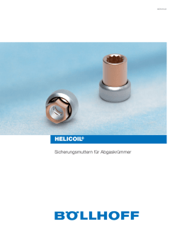 HELICOIL&reg; Sicherungsmuttern f&uuml;r Abgaskr&uuml;mmer