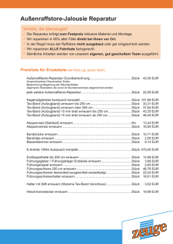 Preisliste