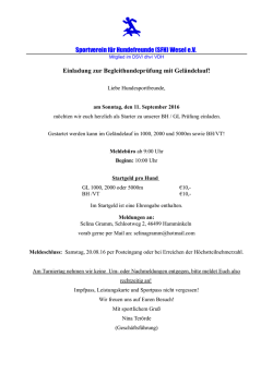 BH und Geländelauf