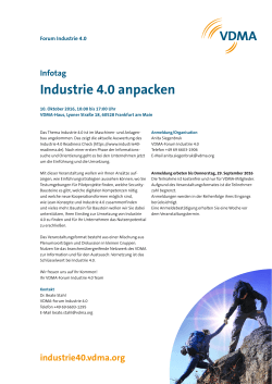 VDMA Infotag Industrie 40... - VDMA