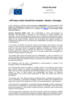 press release - European Data Protection Supervisor