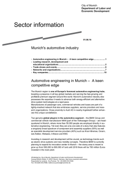 Sector information - Wirtschaft München