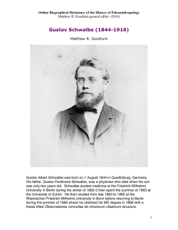 Gustav Schwalbe - Science and Technology in Society