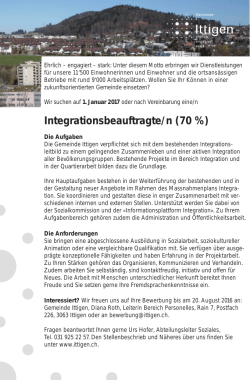 Ittigen - Integrationsbeauftragte/r