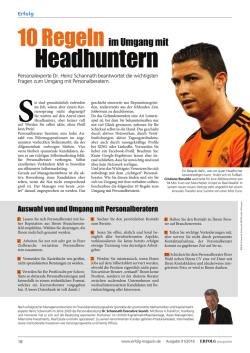 Headhuntern - Personalberatung Dr. Schannath Executive Search