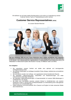 Customer Service Representatives (m/w)