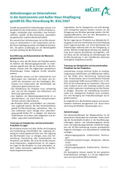 Infos zur EG-ÖKO-VO Anforderungen AHV_DE