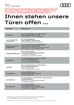 Ihnen stehen unsere Türen offen