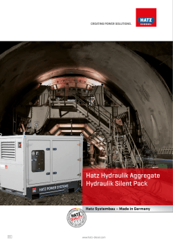 Hatz Hydraulik Aggregate Hydraulik Silent Pack
