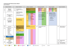 Introduction Week Wintersemester 2016/17