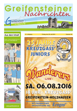 Juli 2016- Ausgabe 30