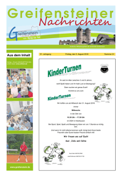 Juli 2016- Ausgabe 31