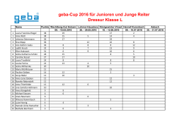 geba-Cup 2016 für Junioren und Junge Reiter Dressur Klasse L