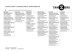 Tanzschule tanZdas – Stundenplan 2016/17 – Mobile (Adligenswil)