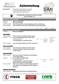Zeiteinteilung - Reiterverein Riesenbeck