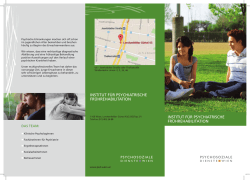 Institut f&uuml;r Psychiatrische Fr&uuml;hrehabilitation