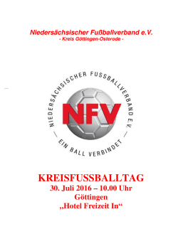 Berichtsheft 2016 - NFV Kreis Göttingen