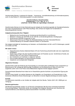 Stellenausschreibung Geo Ref. 31 halbe Stelle