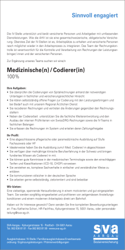 Medizinische(n) / Codierer(in)