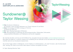Sundowner@ Taylor Wessing - taylorwessing