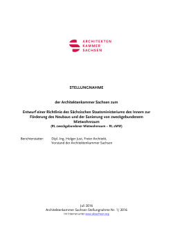 160720_Stellungnahme AKS zum Entwurf RL_Mietwohnraum_final
