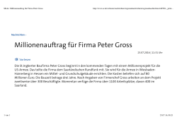 SR.de: Millionenauftrag für Firma Peter Gross