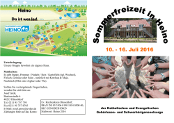 Heino 10. - 16. Juli 2016 - Stadtverband der Geh&ouml;rlosen D&uuml;sseldorf