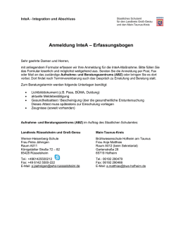 InteA-Anmeldung - Brühlwiesenschule Hofheim