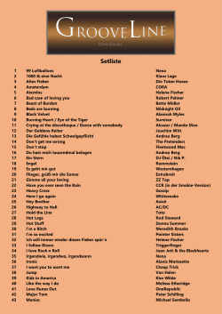Setliste - GrooveLine – Coverband