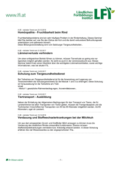 Hom&ouml;opathie - Fruchtbarkeit beim Rind L&auml;mmerverluste
