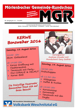Aktuelle Ausgabe (16) - Mörlenbacher Gemeinde Rundschau
