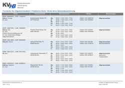 Fachärzte für Allgemeinmedizin / Praktische Ärzte / Ärzte
